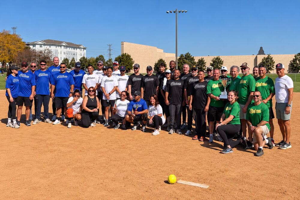 The full Battle of the Badges event team gathered for a group photo